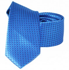 Goldenland Slim Krawatte - Blau Gemustert 