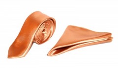 Satin Slim Set - Bronze Krawatten