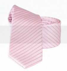   Goldenland Slim Krawatte - Rosa Gestreift Gestreifte Krawatten