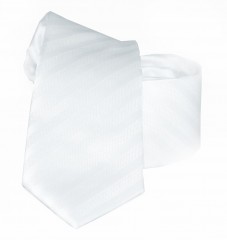 Goldenland Slim Krawatte - Weiß Gestreift 