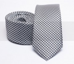 Rossini Slim Krawatte - Grau Gemustert Kleine gemusterte Krawatten