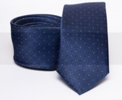 Rossini Slim Krawatte - Blau Gepunktet 