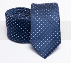 Rossini Slim Krawatte - Blau Gepunktet Kleine gemusterte Krawatten