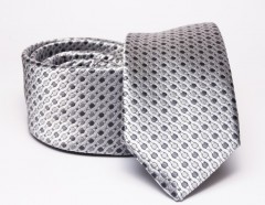 Rossini Slim Krawatte - Silber Gepunktet Kleine gemusterte Krawatten