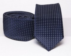 Rossini Slim Krawatte - Blau Gepunktet Kleine gemusterte Krawatten