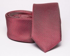 Rossini Slim Krawatte - Rot Gepunktet Kleine gemusterte Krawatten