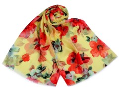 Schal mit Blumen  - Gelb Tücher, Schals