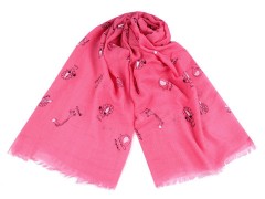Schal mit Tiere - Pink 