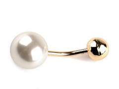 Schraubenverzierung mit Perlen Brosche, Reversnadel