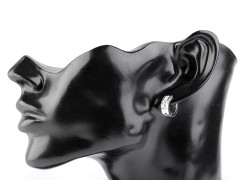 Ohrringe mit geschliffenen Steinchen aus rostfreiem Metall  Schmuck, Haarschmuck