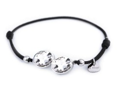 Armband elastisch aus Edelstahl mit geschliffenen Steinchen Herren Schmuck