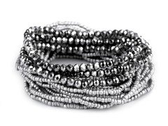Elastische Armbänder mit Rocailles und geschliffenen Perlen - 18 Stk. Schmuck, Haarschmuck