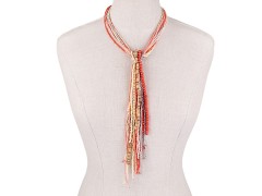Halskette aus Rocailles, mehrreihig Schmuck, Haarschmuck