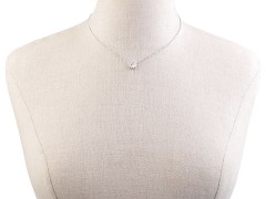 Halskette rostfreier Edelstahl mit geschliffenem Steinchen 