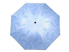 Damen Regenschirm faltbar Blätter - Blau 
