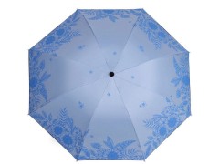 Damen Regenschirm faltbar Blüten - Blau 