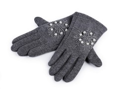 Mädchenhandschuhe Schneeflocke mit Steinchen und Perlen Kinder Schals, Mützen,Handschuhe