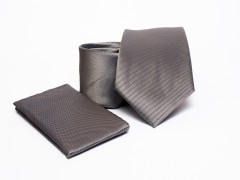 Premium Krawatte Set - Dunkelgrau Unifarbige Krawatten