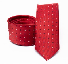 Rossini Slim Krawatte - Rot gepunktet 