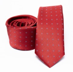 Rossini Slim Krawatte - Rot gepunktet Kleine gemusterte Krawatten