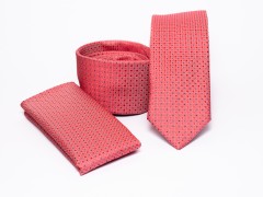    Premium Slim Krawatte Set - Lachs gepunktet Kleine gemusterte Krawatten