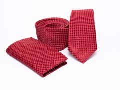    Premium Slim Krawatte Set - Rot Kleine gemusterte Krawatten