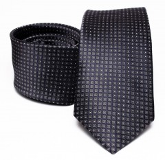 Premium Seidenkrawatte - Dunkelgrau  Kleine gemusterte Krawatten