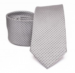 Premium Seidenkrawatte - Silber Kleine gemusterte Krawatten