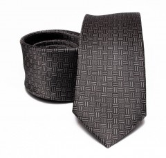 Premium Seidenkrawatte - Grau kariert Karierte Krawatten