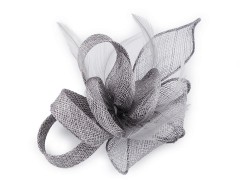Brosche Blüte mit Federn - Grau Damen Produkten