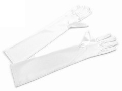 Satin Handschuhe lang - Weiß  Damen Handschuhe,Winterschal