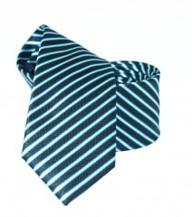 Goldenland Slim Krawatte - Blau gestreift Gestreifte Krawatten