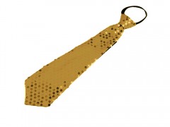 Krawatte mit Paillette - Golden Damen Krawatte, Fliege