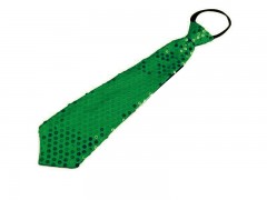 Krawatte mit Paillette - Grün Figur-, Party Krawatte