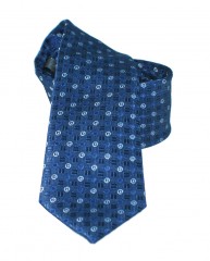         NM Slim Krawatte - Blau gemustert Kleine gemusterte Krawatten