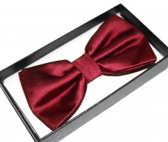      NM Satin Fliege im Geschenkbox - Bordeaux 