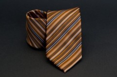 Rossini Krawatte - Orange Gestreift Gestreifte Krawatten