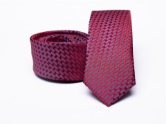 Rossini Slim Krawatte - Rot gemustert 