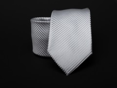 Premium Krawatte - Silber gestreift 