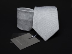   Belmonte Premium Seidenkrawatte - Hellgrau Unifarbige Krawatten