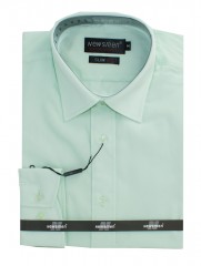    Newsmen Slim Langarm Hemd - Mint Einfarbige Hemden