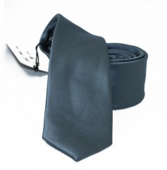          NM Slim Satin Krawatte - Dunkelgrau Unifarbige Krawatten
