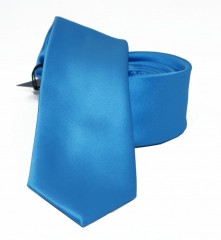          NM Slim Satin Krawatte - Blau Unifarbige Krawatten