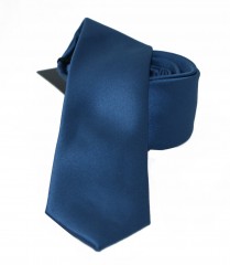          NM Slim Satin Krawatte - Dunkelblau Unifarbige Krawatten