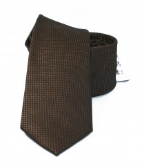    Newsmen Slim Krawatte - Braun Unifarbige Krawatten