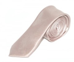 Satin Slim Krawatte - Pulver Unifarbige Krawatten