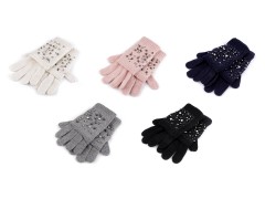 Damen Wollhandschuhe mit Perlen Damen Handschuhe,Winterschal