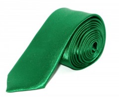 Satin Slim Krawatte - Grün 