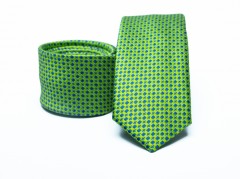   Premium Slim Krawatte - Grün gepunktet 