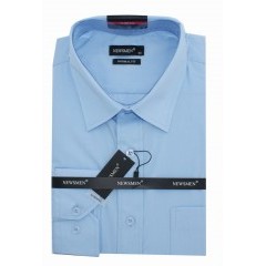  Newsmen Langarm Hemd - Hellblau Comfort Fit